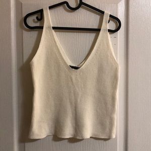 Brandy Melville White Knit Top